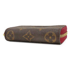 Louis Vuitton Card Case Multicult Monogram Canvas Fuchsia Gold Brown Business