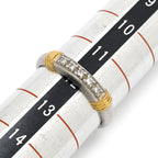 Dior Ring Diamond Combination Single Letter Yellow Gold Platinum Silver 53 18k