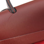 Hermes 2-Way Bag Herbag Zip PM 31 Toile Officier Vache Hunter Rose Texas Silver