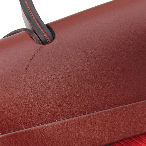 Hermes 2-Way Bag Herbag Zip PM 31 Toile Officier Vache Hunter Rose Texas Silver