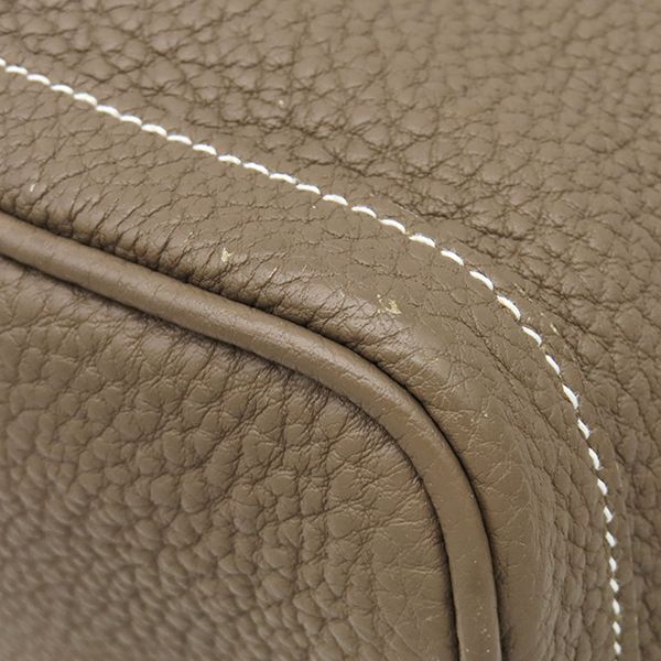 Hermes Tote Bag Garden Party PM 36 Negonda Etoupe Silver Gray Leather