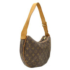 Louis Vuitton Shoulder Bag Croissant MM Monogram Canvas Gold Brown
