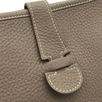 Hermes Shoulder Bag Evelyne 3 GM Taurillon Clemence Etoupe Silver Gray