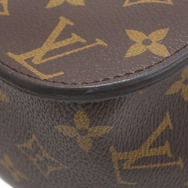 Louis Vuitton Shoulder Bag Passy Monogram Canvas Leather Gold Brown Bordeaux