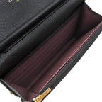 Chanel Chain Wallet Quilted Shoulder Bag Caviar Leather Black Gold