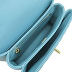 Chanel Shoulder Bag Trendy CC Mini Top Handle Lambskin Light Blue Gold Light CC