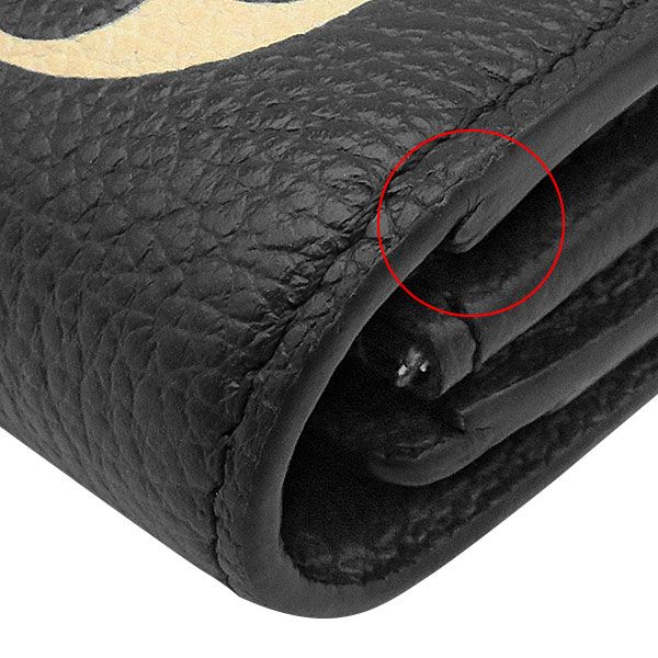 Louis Vuitton Wallet Portefeuille Sarah Monogram Empreinte Black Beige Gold