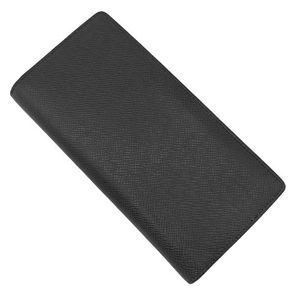 Louis Vuitton Wallet Portefeuille Brazza Taiga Black Silver Bifold