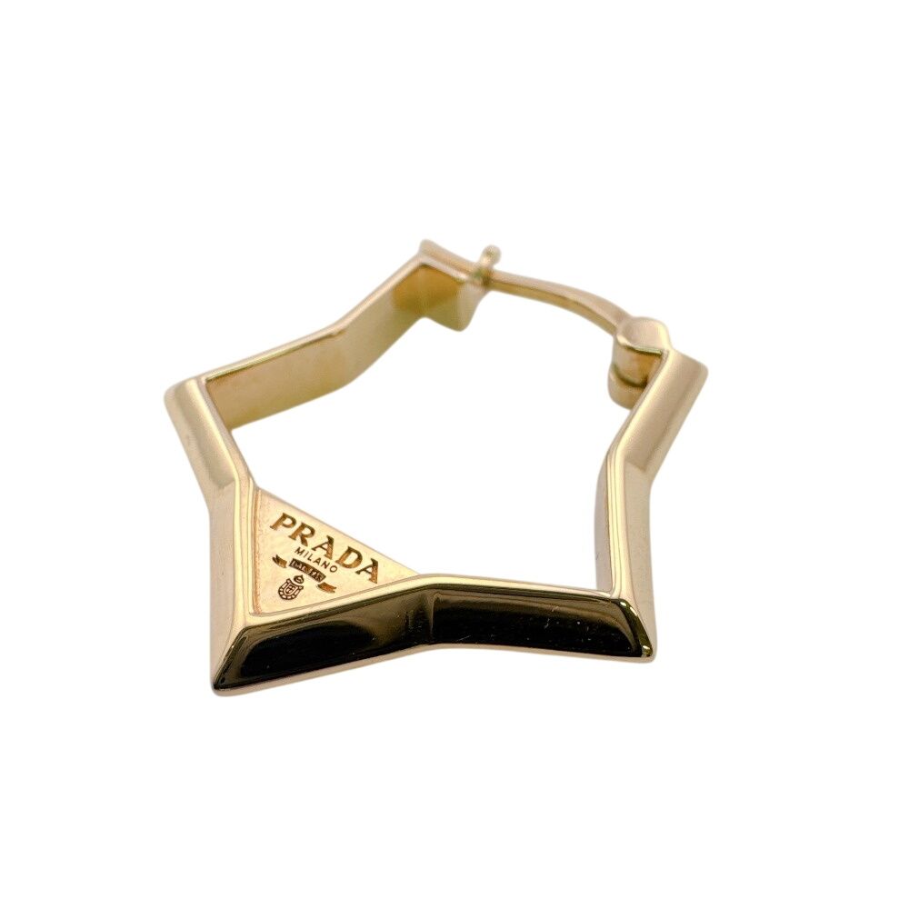 Prada Hoop Earrings Gold