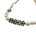 Dior Rhinestone Pearl Necklace
