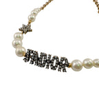 Dior Rhinestone Pearl Necklace