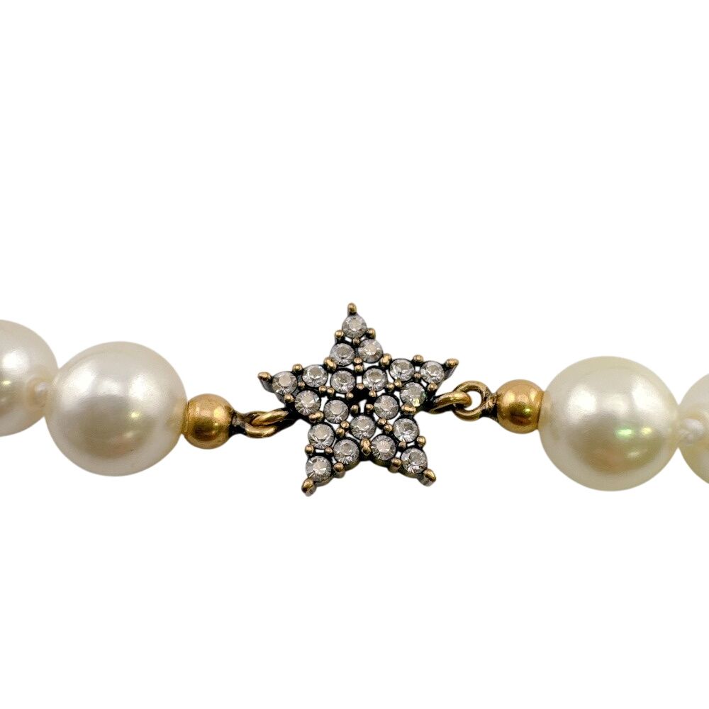 Dior Rhinestone Pearl Necklace