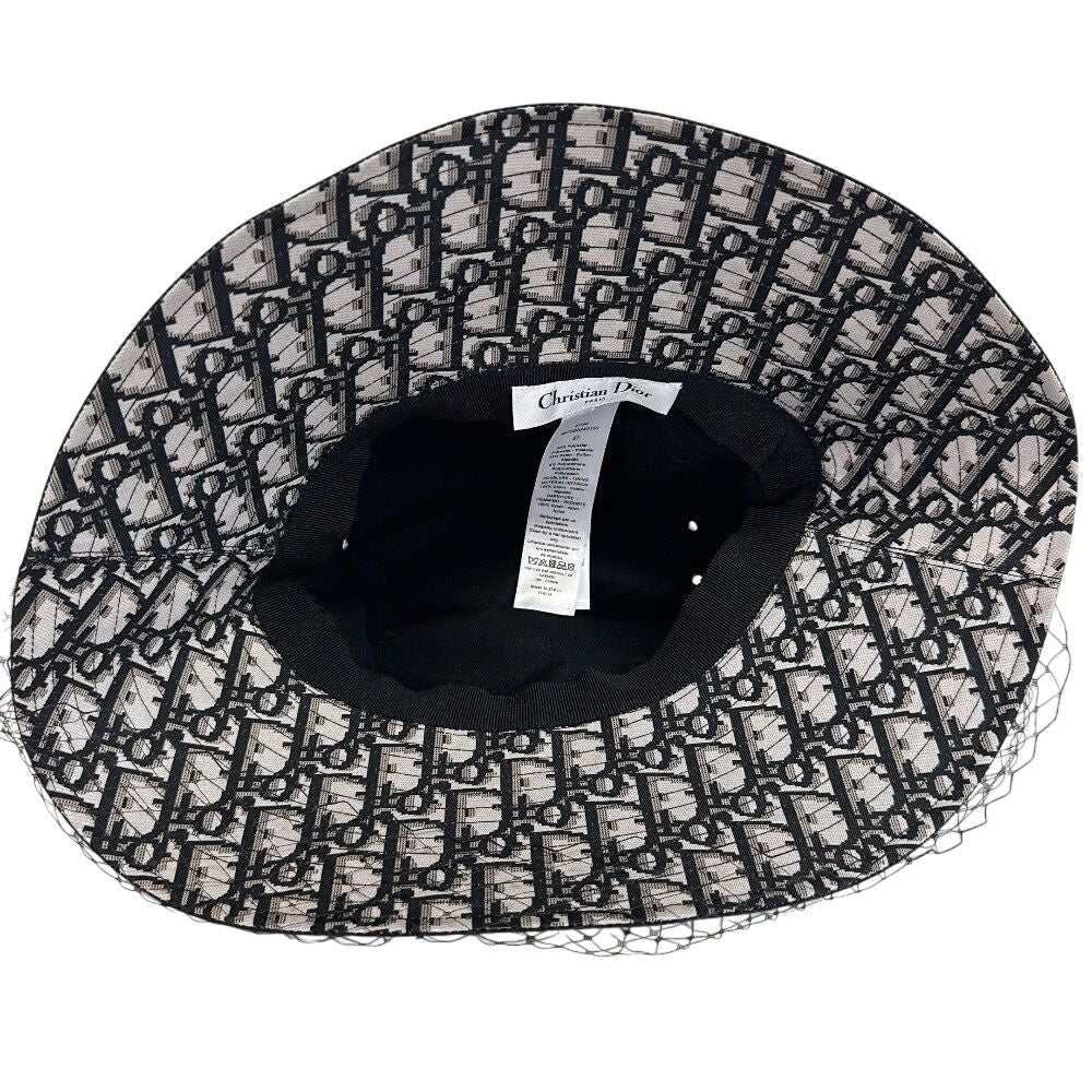 Dior Bucket Bob Tulle Veil Teddy-D Bob Hat Oblique — view 6