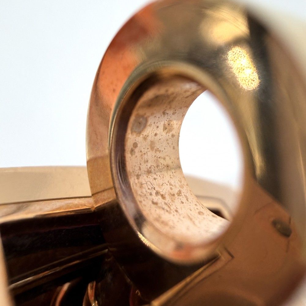 Hermes Bracelet Mini Kelly Double Tour Bangle Leather Pink Gold — view 6