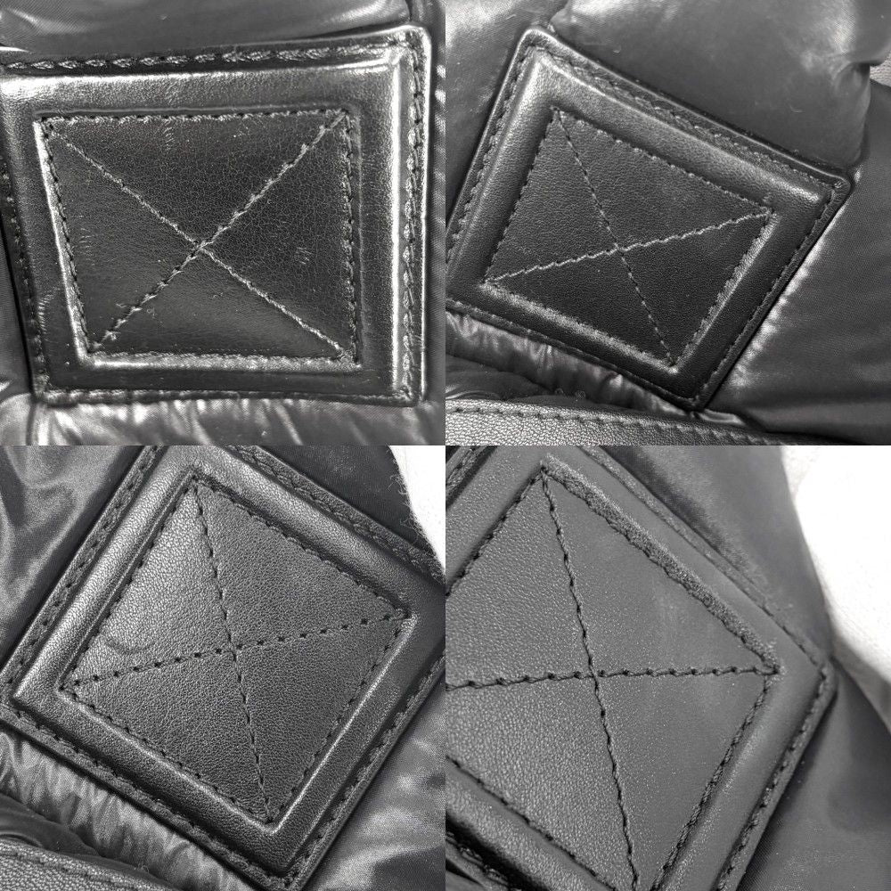 Chanel Handbag Coco Cocoon PM Reversible Tote CC Logo Quilted Nylon Black — view 7