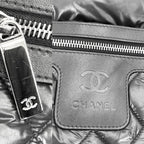 Chanel Handbag Coco Cocoon PM Reversible Tote CC Logo Quilted Nylon Black — view 8