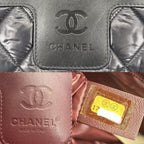 Chanel Handbag Coco Cocoon PM Reversible Tote CC Logo Quilted Nylon Black — view 6