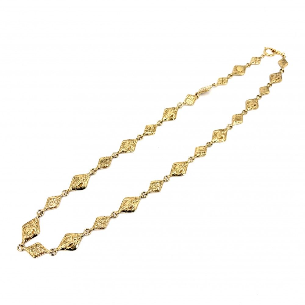 Chanel Necklace CC Logo Mademoiselle Long Gold Plated — view 4