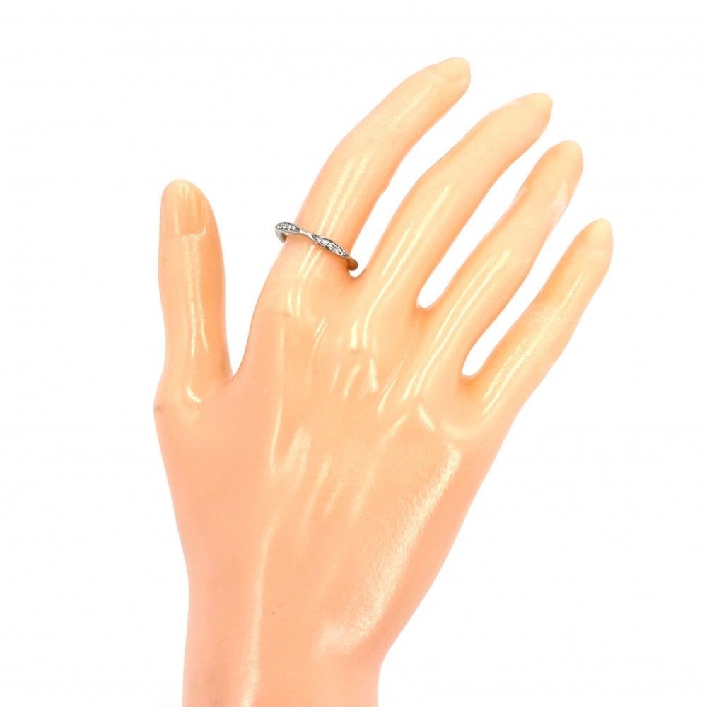 Chanel Ring Camellia Collection Half Eternity 50 Sizes Platinum — view 3