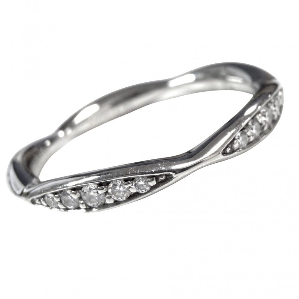 Chanel Ring Camellia Collection Half Eternity 50 Sizes Platinum
