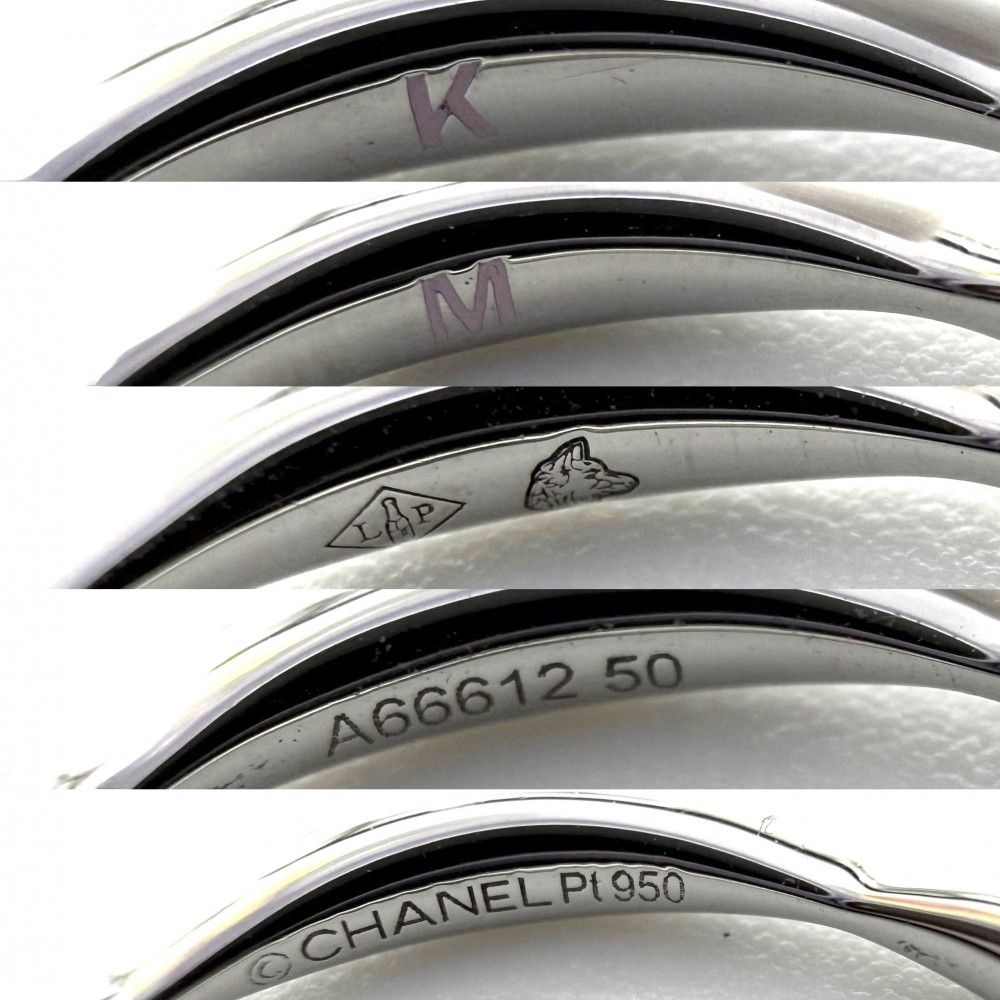 Chanel Ring Camellia Collection Half Eternity 50 Sizes Platinum — view 4