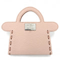 Fendi Card Case Peekaboo Selleria Set Era Leather Pink Silver