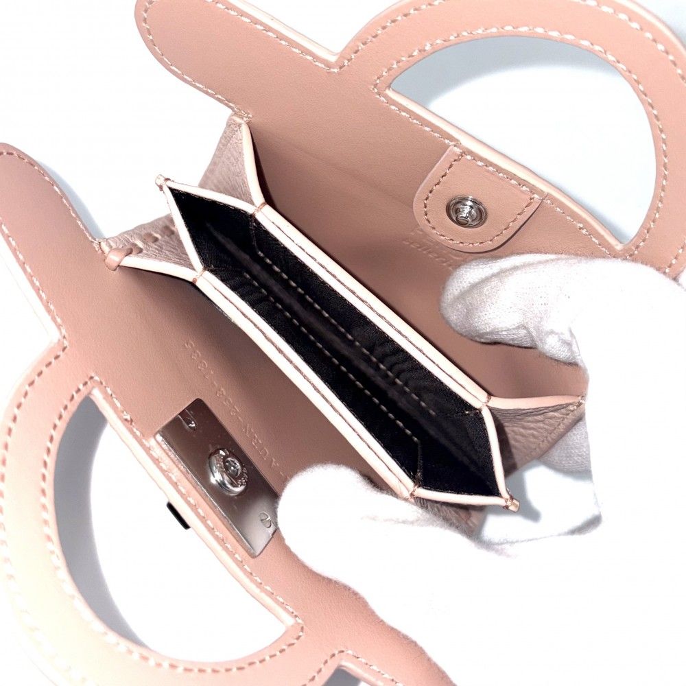 Fendi Card Case Peekaboo Selleria Set Era Leather Pink Silver — view 4