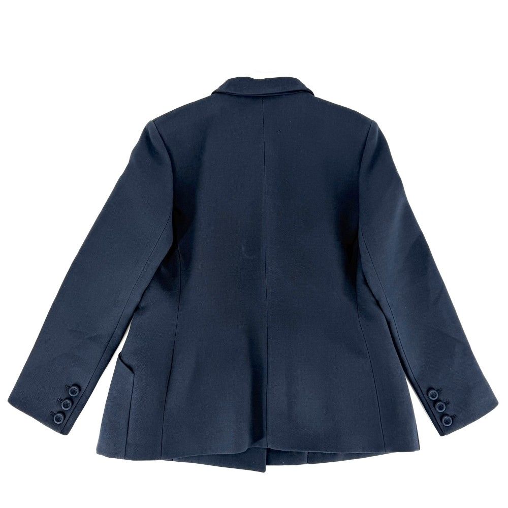 Dior Tailored Jacket Logo Double Breasted 40 Navy Wool Nylon — view 2