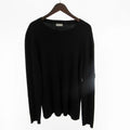 Dior XXL Knit Sweater Wool Long Sleeve Crew Neck Logo Patch Embroidery Black