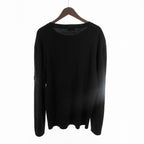 Dior XXL Knit Sweater Wool Long Sleeve Crew Neck Logo Patch Embroidery Black — view 2
