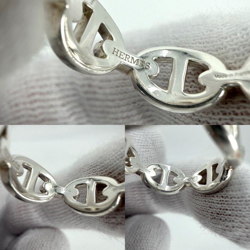 Hermes Ring Chaine D'Ancre Enchainee Small Items 54 925 Sterling Silver — view 3