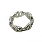 Hermes Ring Chaine D'Ancre Enchainee Small Items 54 925 Sterling Silver