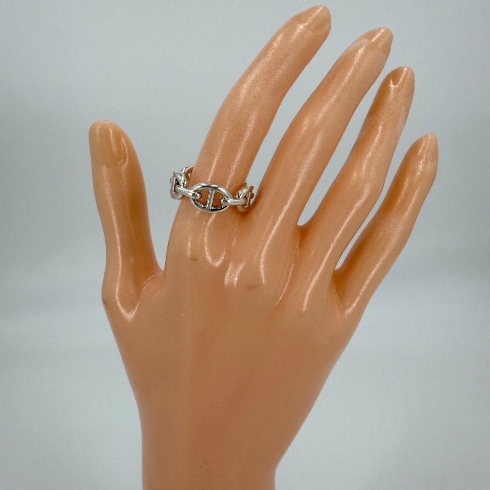 Hermes Ring Chaine D'Ancre Enchainee Small Items 54 925 Sterling Silver — view 2