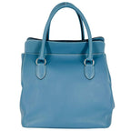Hermes 2-Way Shoulder Crossbody Toolbox 26 Bag Leather Blue Silver — view 2