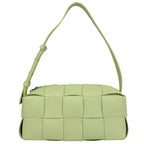 Bottega Veneta Small Brick Cassette Maxi Intrecciato Shoulder Bag Leather Light