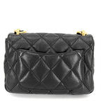 Chanel Shoulder Bag Quilted CC Logo Bag Chain Pochette Leather Black Gold — view 2