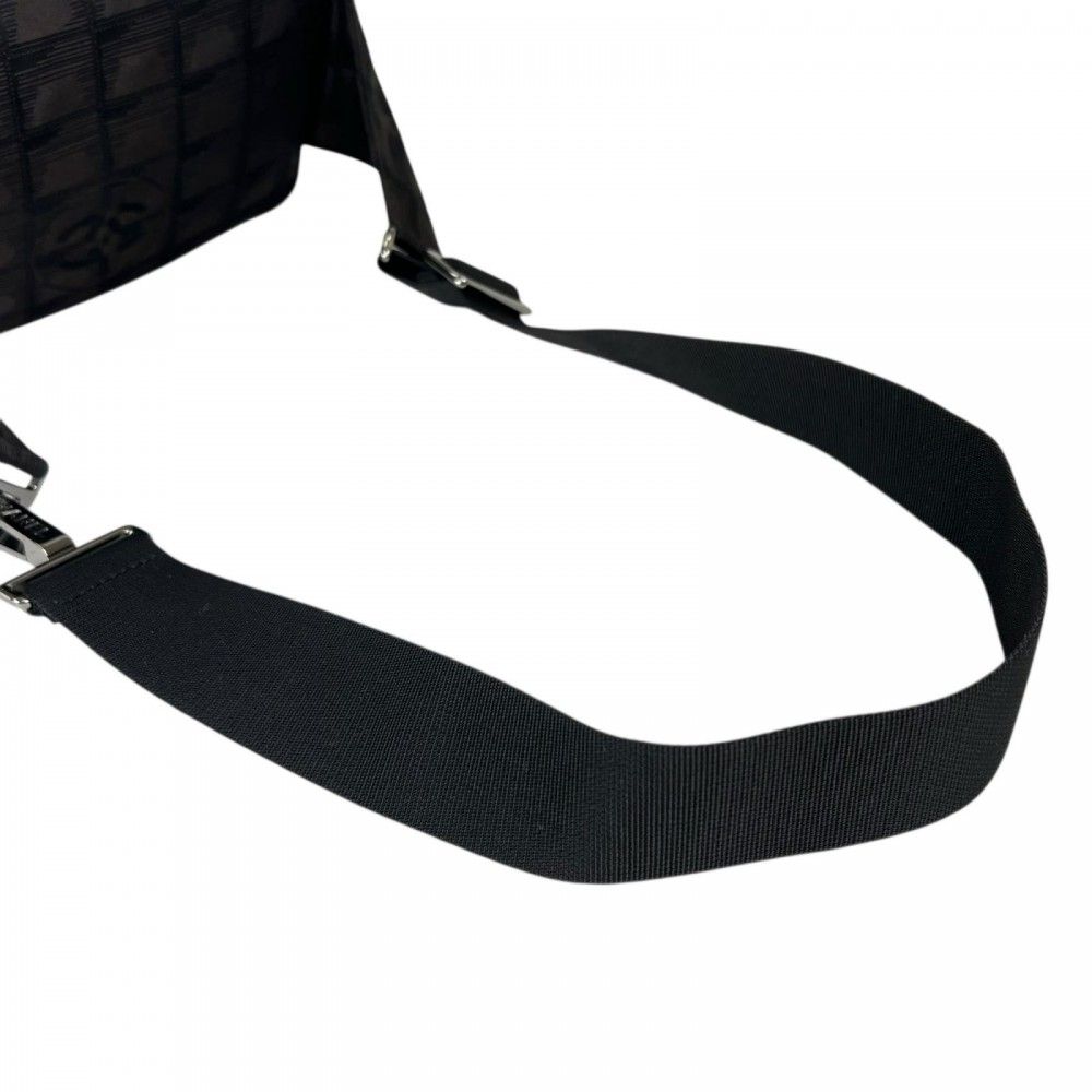 Chanel Shoulder Bag New Travel Line Nylon Black Silver — view 6