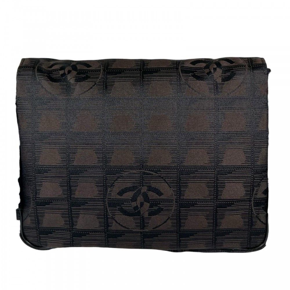 Chanel Shoulder Bag New Travel Line Nylon Black Silver — view 2