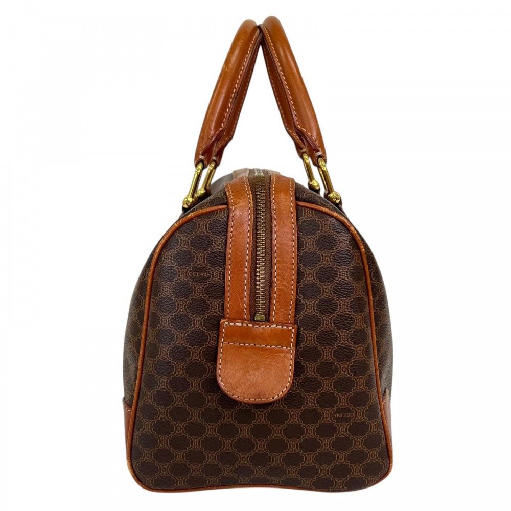 Celine Boston Bag Leather Brown Gold — view 3