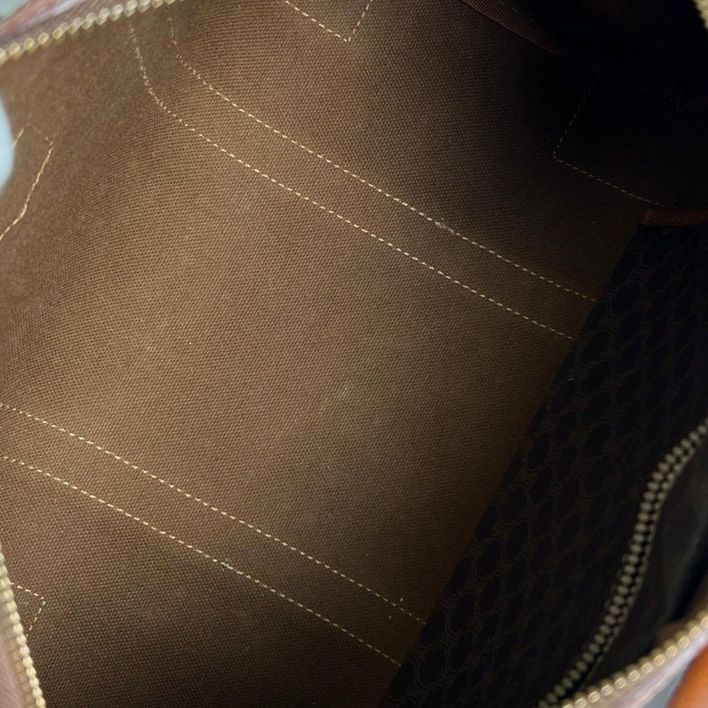 Celine Boston Bag Leather Brown Gold — view 5