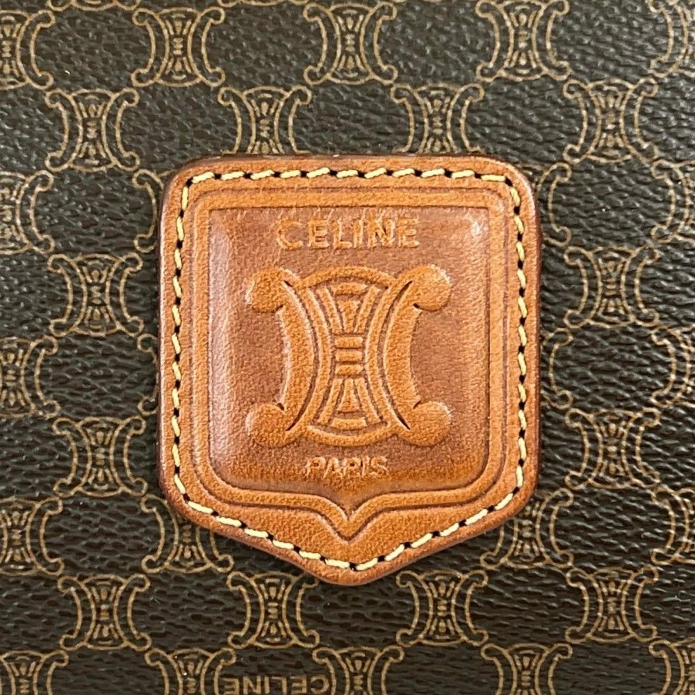 Celine Boston Bag Leather Brown Gold — view 7