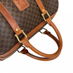 Celine Boston Bag Leather Brown Gold — view 8