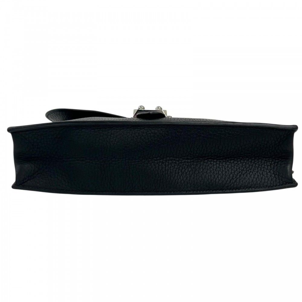 Hermes Handbag Sac a Depeches 27 Leather Black Silver — view 4