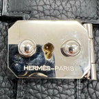 Hermes Handbag Sac a Depeches 27 Leather Black Silver — view 8