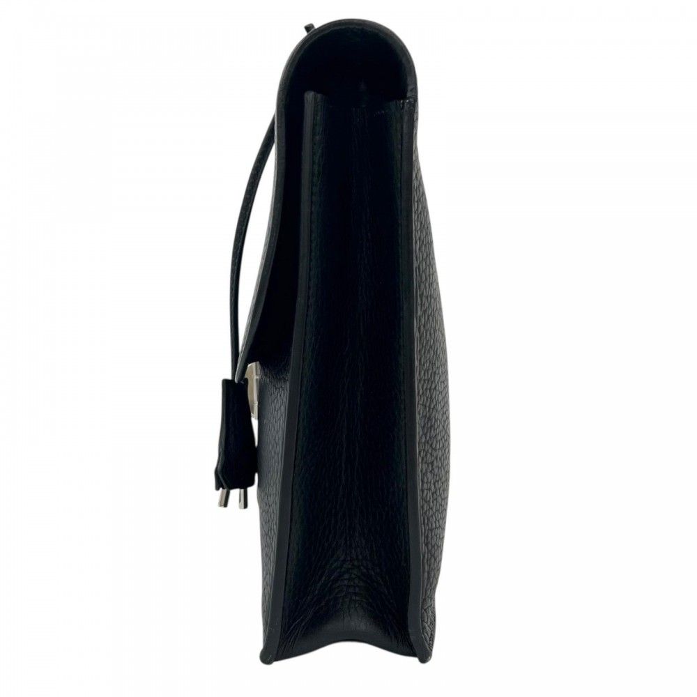 Hermes Handbag Sac a Depeches 27 Leather Black Silver — view 3