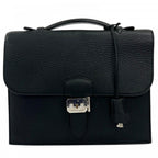 Hermes Handbag Sac a Depeches 27 Leather Black Silver