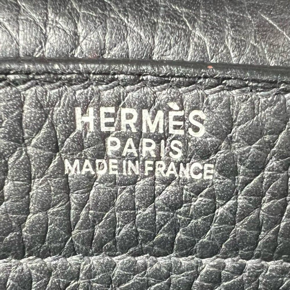 Hermes Handbag Sac a Depeches 27 Leather Black Silver — view 7