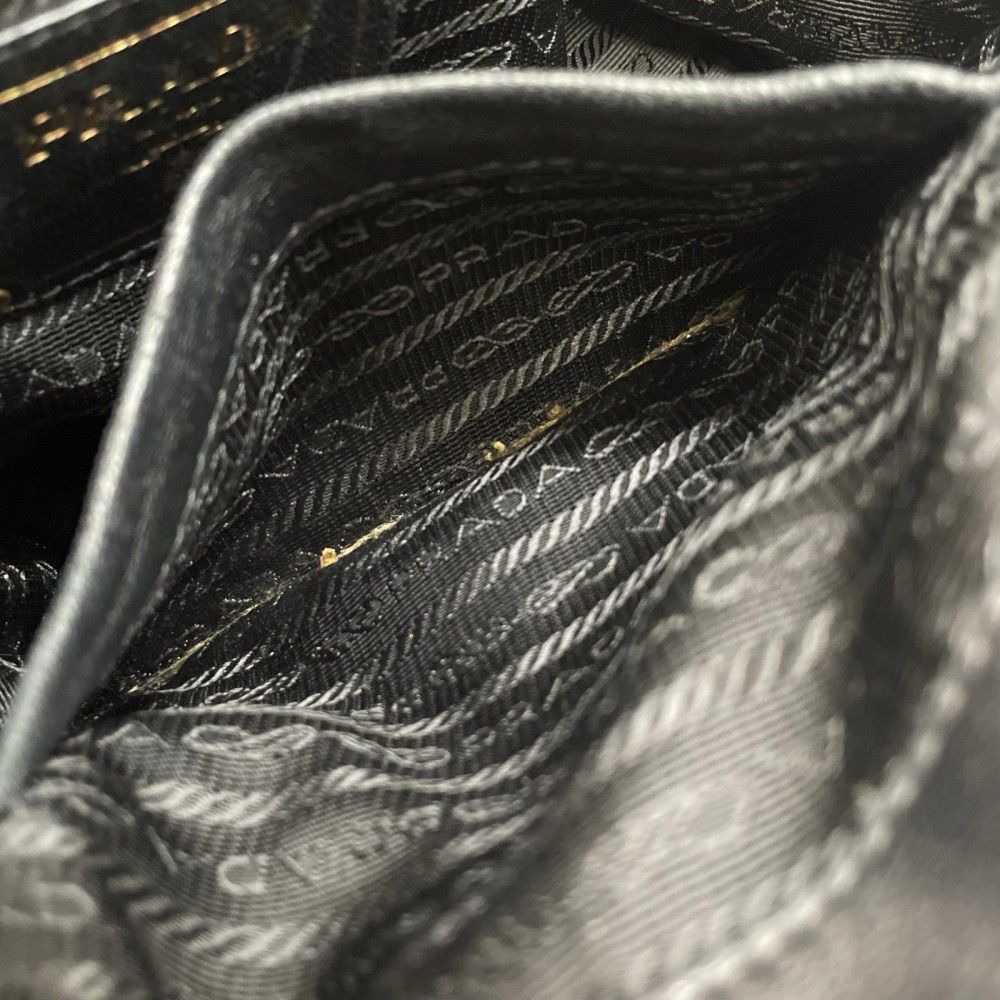 Prada Handbag Nylon Black Gold — view 7