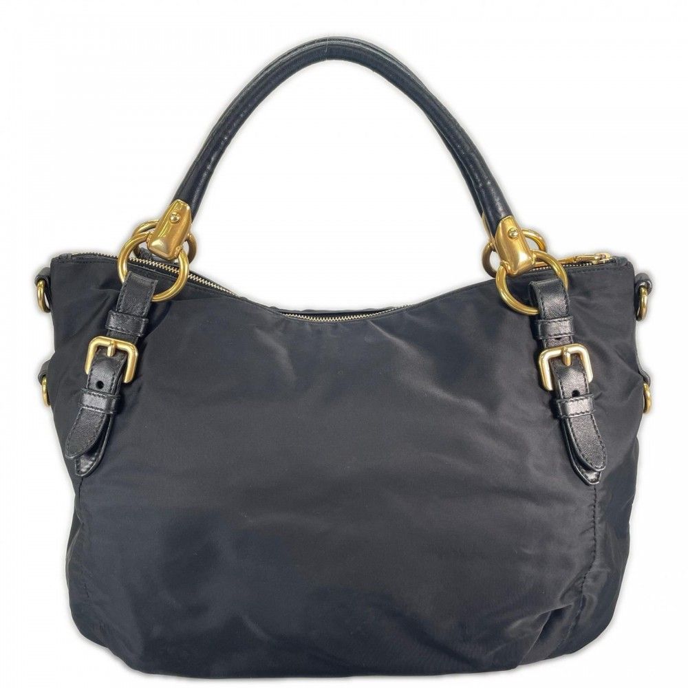Prada Handbag Nylon Black Gold — view 2