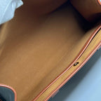 Celine Tote Bag Triomphe Leather Brown Gold — view 5